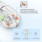 Transparent Silent Dual-Mode Bluetooth Wireless Optical Mouse
