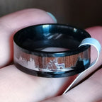 Classic Woodgrain Pattern Finger Ring