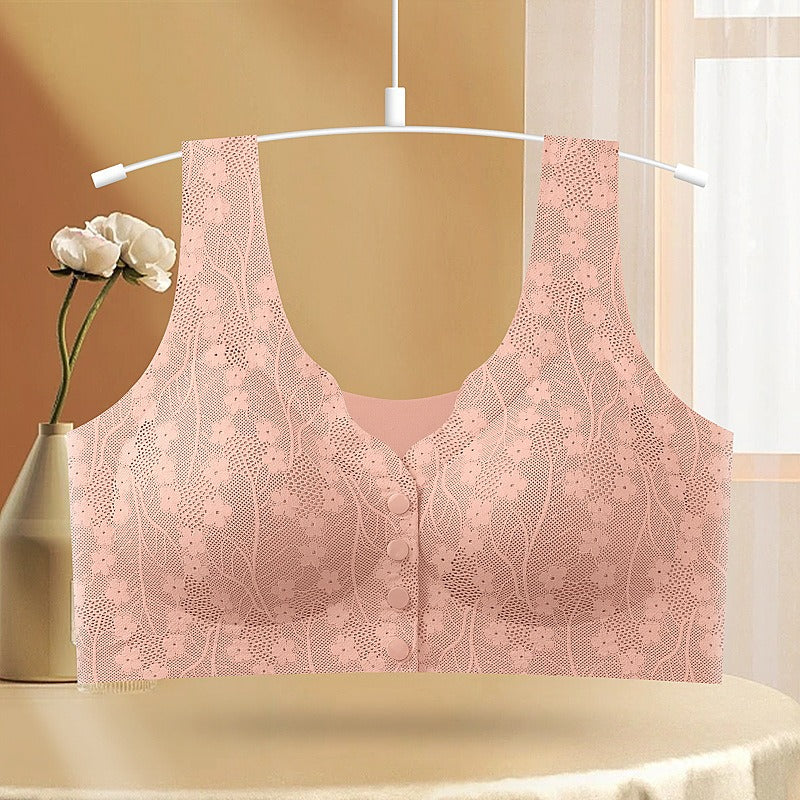Korean Style Front Button Seamless Comfort Bra ( Set of 2)