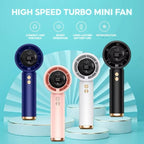 Compact Digital Display Turbo Cooling Hand Fan