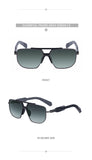Signature Square Frame Sunglasses for Men