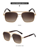 Anti-Glare Square Metal Driving Glasses