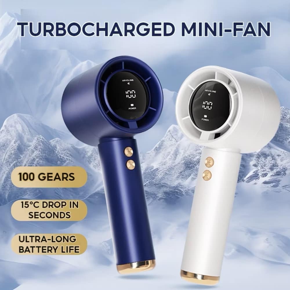 Compact Digital Display Turbo Cooling Hand Fan