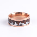 Classic Woodgrain Pattern Finger Ring
