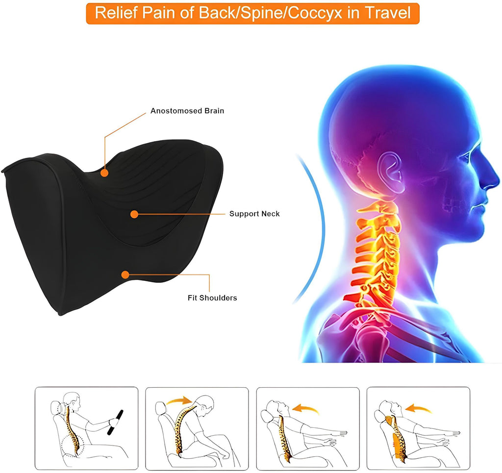 Ergonomic Car Travel Neckrest Support Cushion