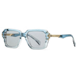 Retro Double Beam Square Frame Sunglasses