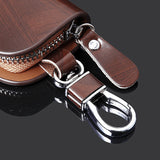 Elegant Wood Texture Car Key Pouch