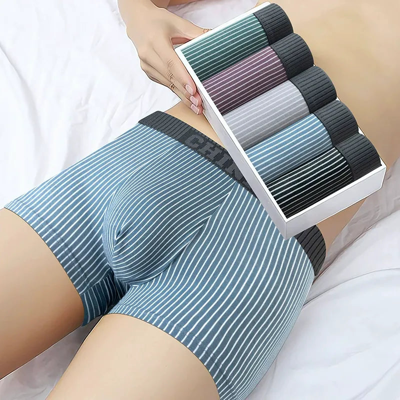 Men's Breathable Striped Premium Boxer ( Set Of 03 )