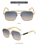 Anti-Glare Square Metal Driving Glasses