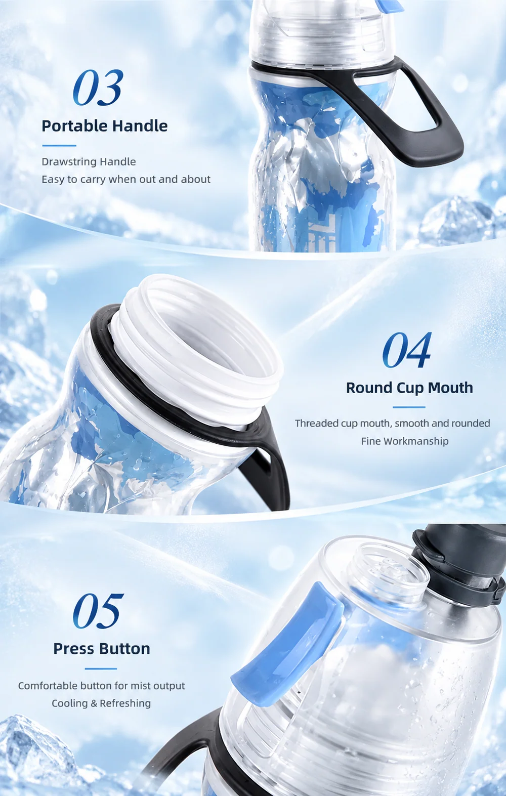 Spray Cool Sports Water Bottle