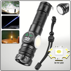 Rechargeable COB LED Tactical Flashlight Torch