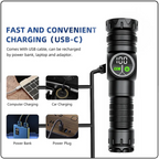 Rechargeable COB LED Tactical Flashlight Torch