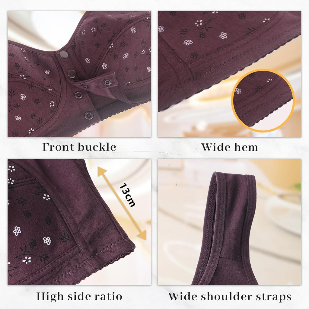 Floral Cotton Comfort Bra ( 1 Pcs )