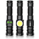 Rechargeable COB LED Tactical Flashlight Torch