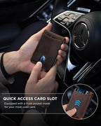 Solid Color Sleek Leather Card Holder