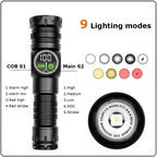 Rechargeable COB LED Tactical Flashlight Torch