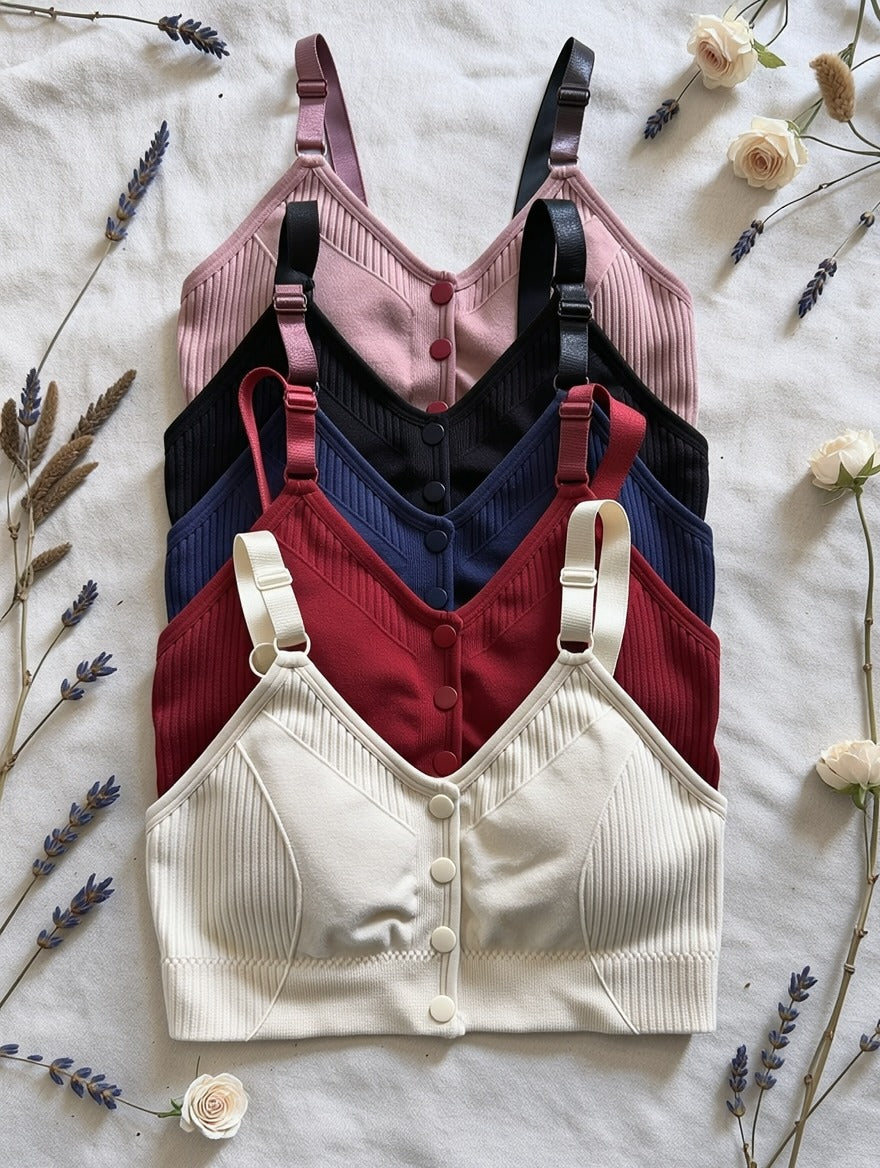 Ultra Soft Ribbed Bra ( Set of 3 )