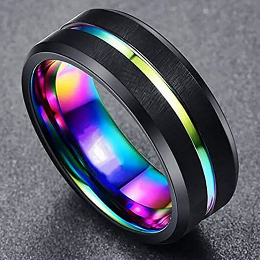 Multicolor Titanium Steel Finger Ring