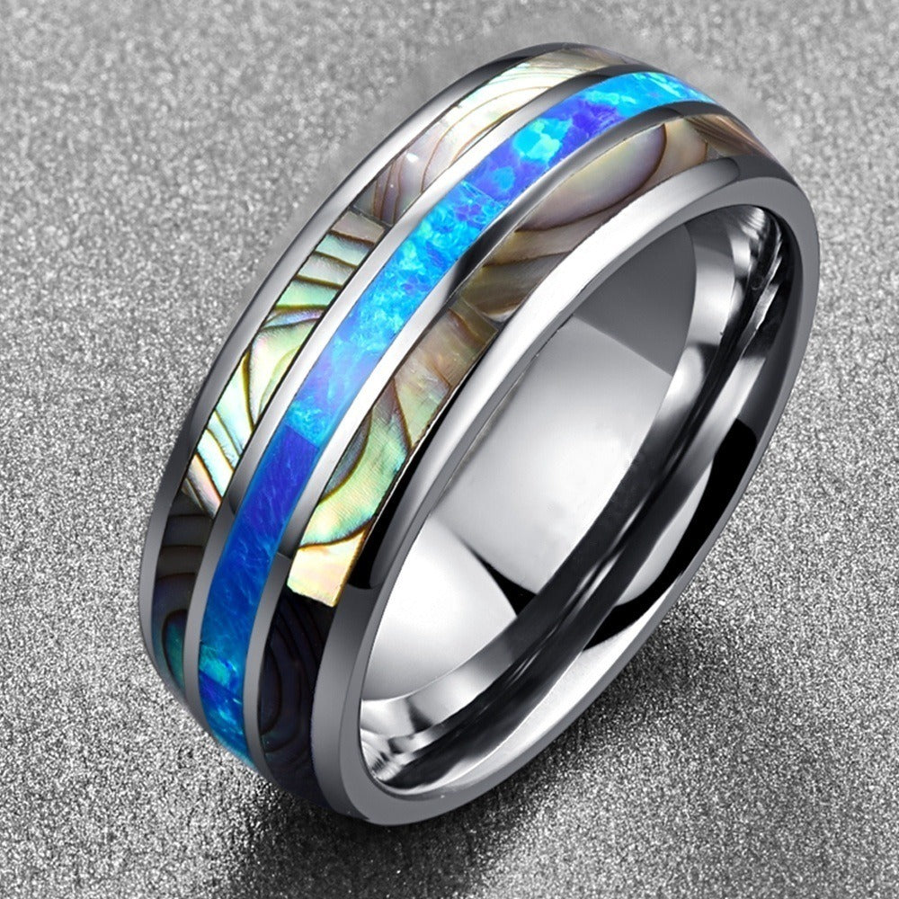 Sleek Polished Shell Fashion Ring