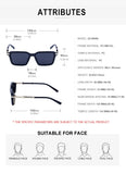 Retro INS Style Steampunk Square Sunglasses