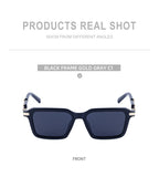 Retro INS Style Steampunk Square Sunglasses