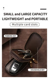 Vintage Cowhide Car Key Cover(Single Zipper)
