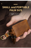 Vintage Cowhide Car Key Cover(Single Zipper)