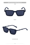 Retro INS Style Steampunk Square Sunglasses