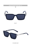 Retro INS Style Steampunk Square Sunglasses