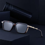 Retro INS Style Steampunk Square Sunglasses
