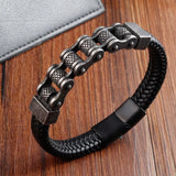 Black Steel Rope Men’s Bracelet