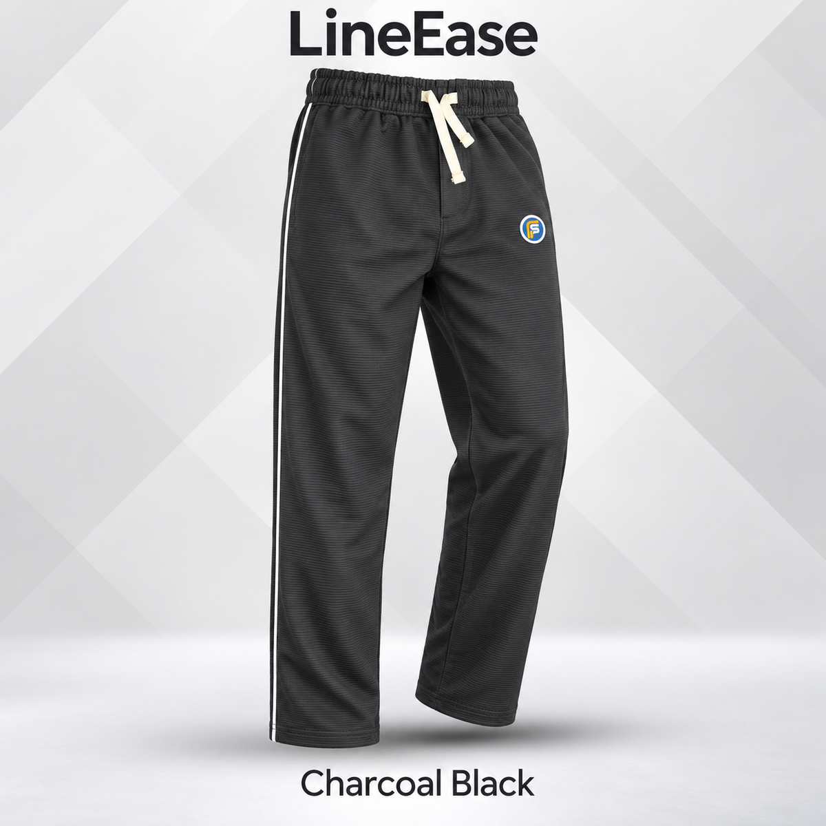 LineEase Charcoal Black floating hero thin white side piping