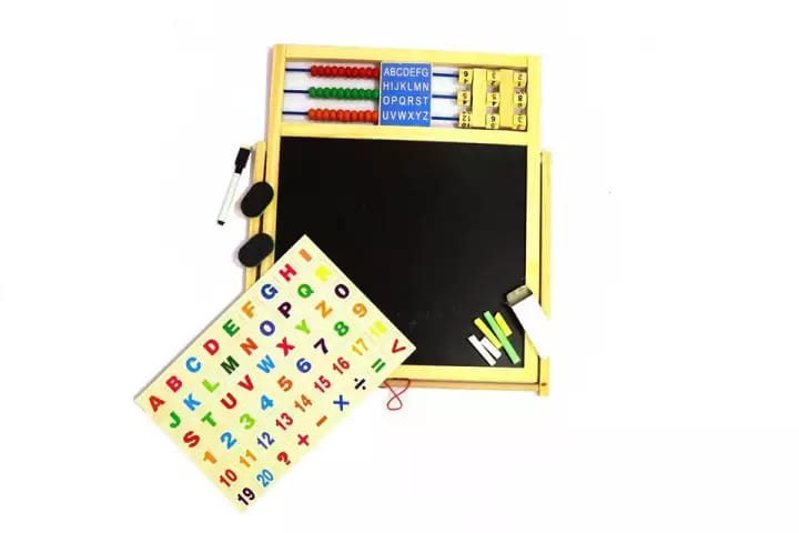 54CM Wooden Double-sided Magnetic Drawing & Writing Board For Kids