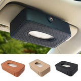 Leather Type Car Sun Visor Tissue Box Holder