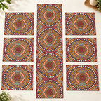 MandalaNest one runner and six rectangular placemats