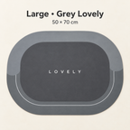 Large Grey Lovely bathroom door mat 50 x 70 cm