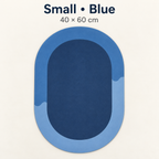 Small Blue bathroom door mat 40 x 60 cm