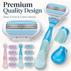 Premium quality design details of 3-layer shaving razor