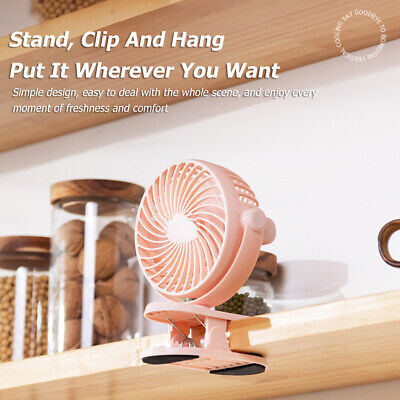 3 Speed Adjustable Mini Clamp Desk Fan