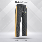 Charcoal Beige StrideEase trousers floating hero view