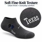 Texas socks fine knit material detail