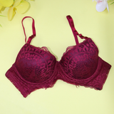 Floral Lace Padded Push Up Bra