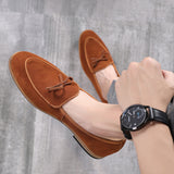 Men's Leather Scrub Casual Loafers