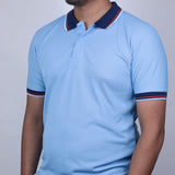 Solid Color Mesh Polo T-Shirt