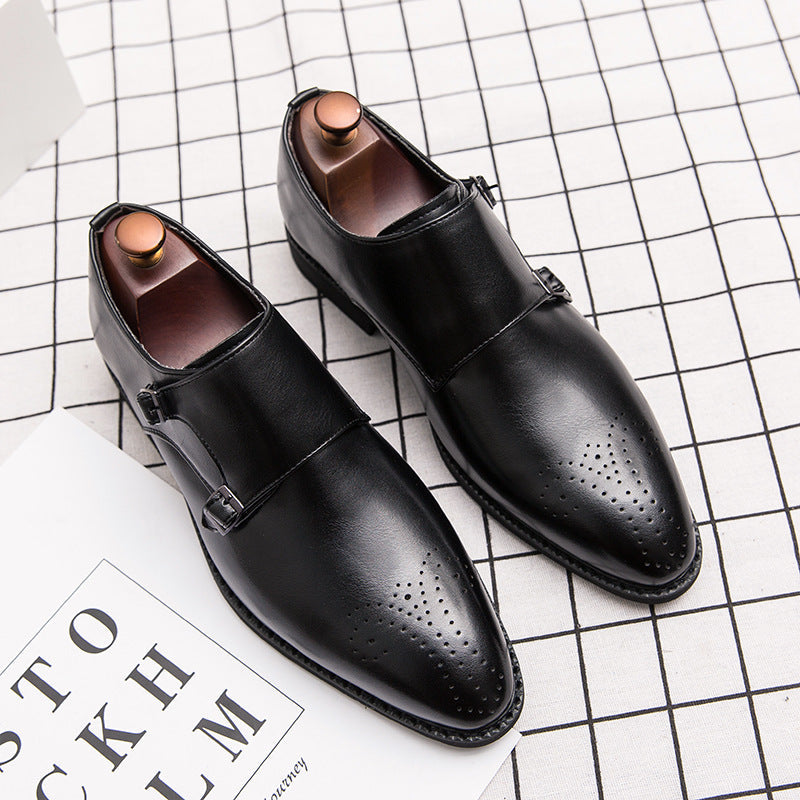 Men's Breathable Brogue Leather Cross Border Formal Shoe
