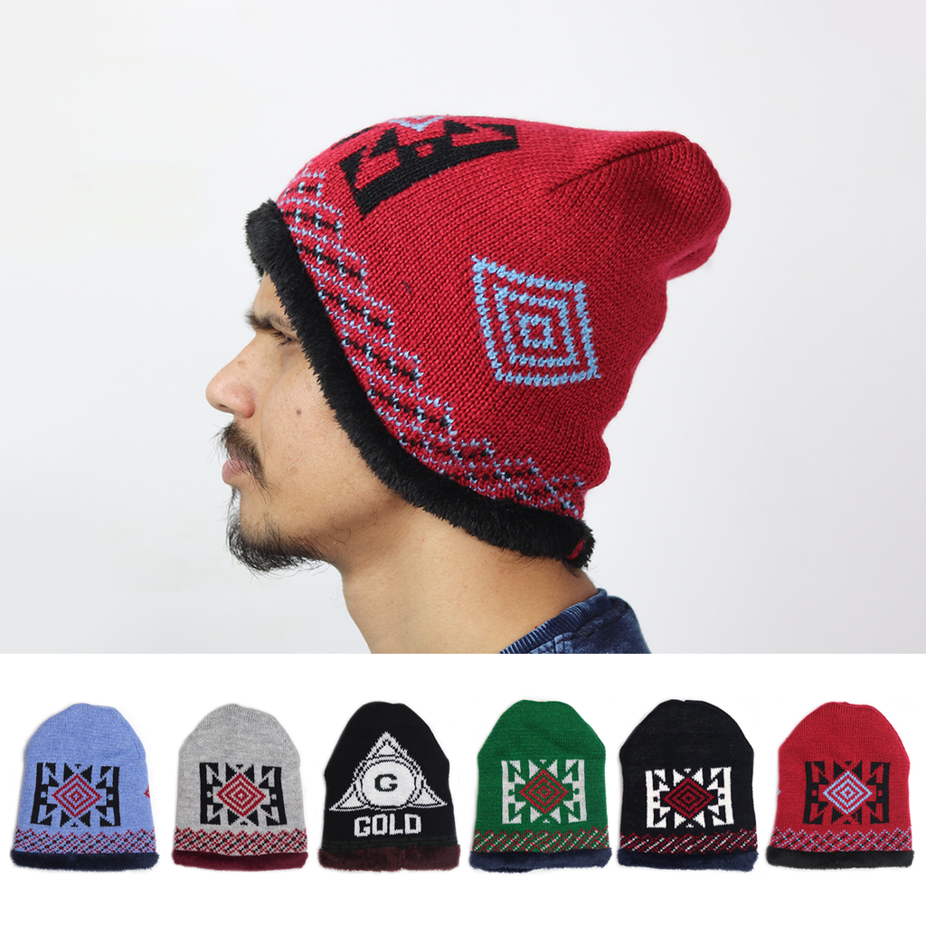 Soft Warm Inner Cashmere Design Beanie