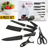 Embossed Non-stick Coating Knives Set -6 Pcs