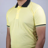 Solid Color Mesh Polo T-Shirt