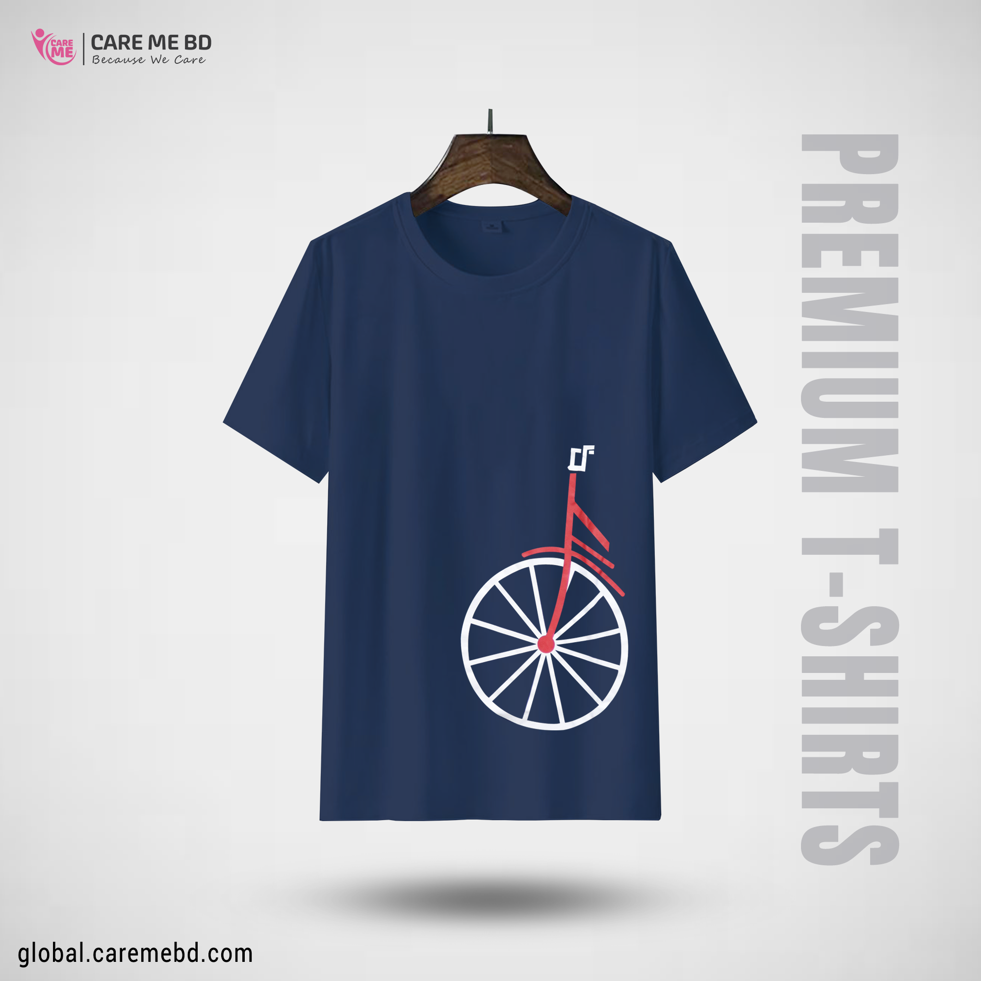 Wheel Pattern Comfortable Summer T-shirt for Men