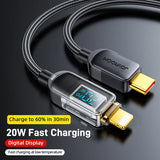 Joyroom S-CL020A4 20W Fast Charging Digital Display Type-C to Lightning Cable